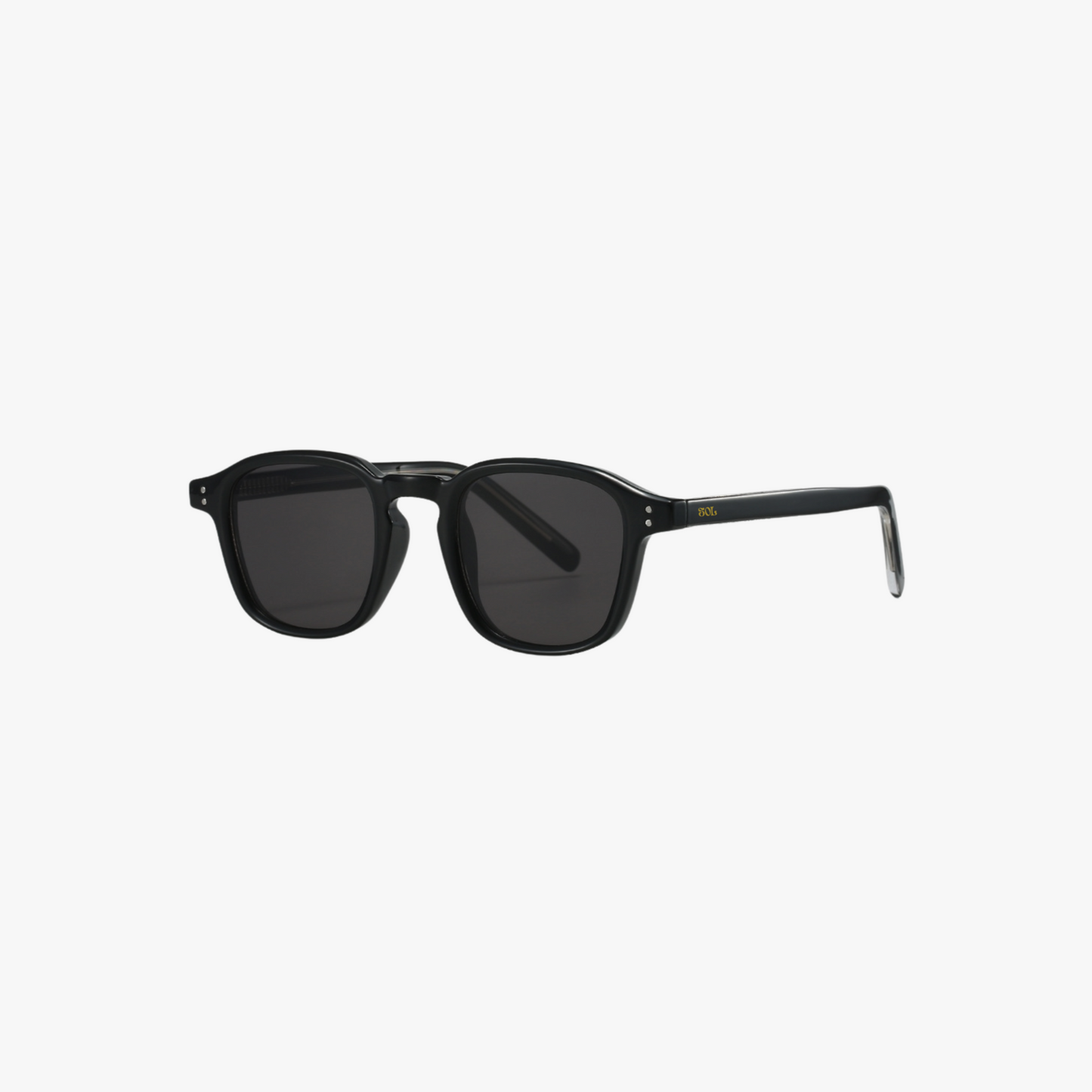 Banks- Black square shaped sunglasses with black lenses