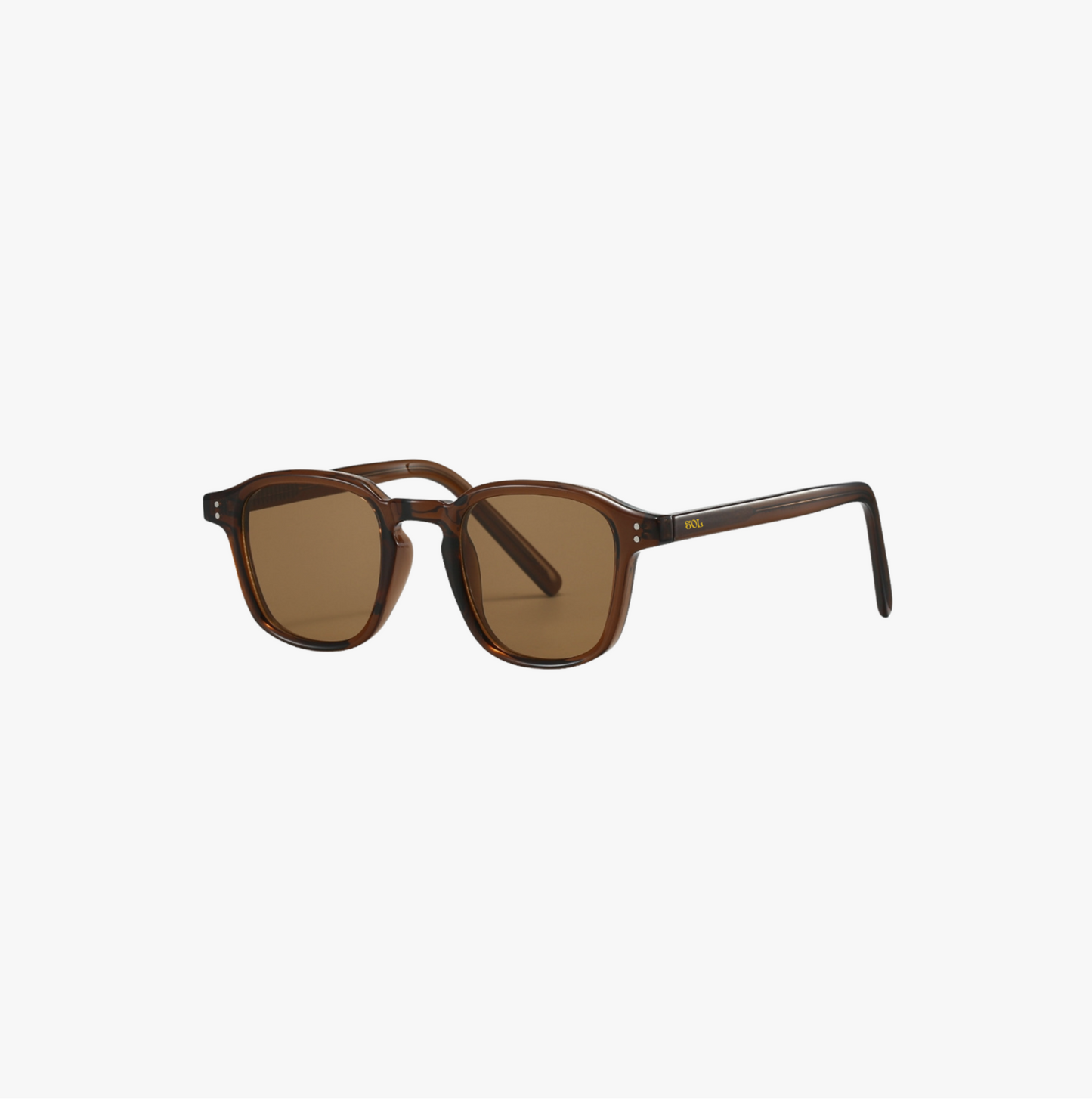 Banks - Brown square shaped sunglasses with brown lenses