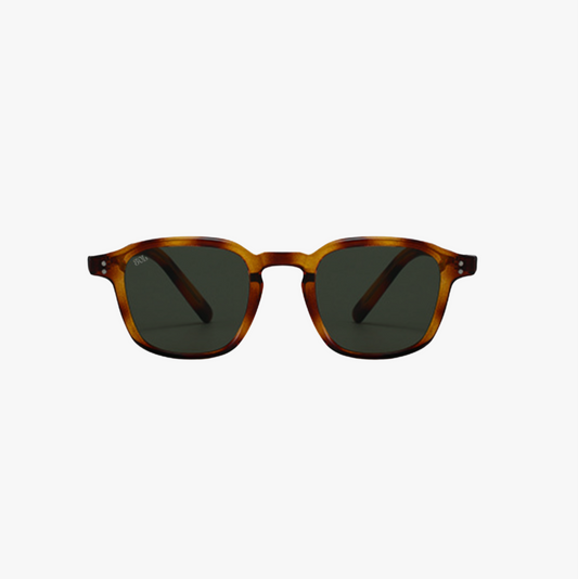 Banks- Tortoise square shaped sunglasses with green lenses