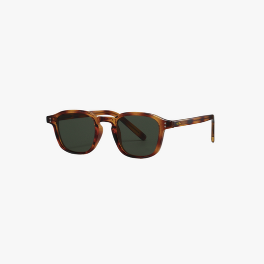 Banks- Tortoise square shaped sunglasses with green lenses